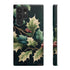 Dark Green Festive Holly in Watercolor - Impact Resistant Phone Case Samsung Galaxy S22 Ultra Matte